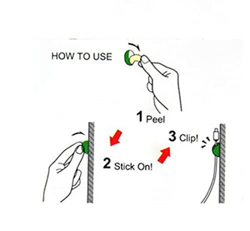 Cable Clips, 6 Pack Adhesive Cable Management Clips, Cable Organizer Clips, Car Cable Clips