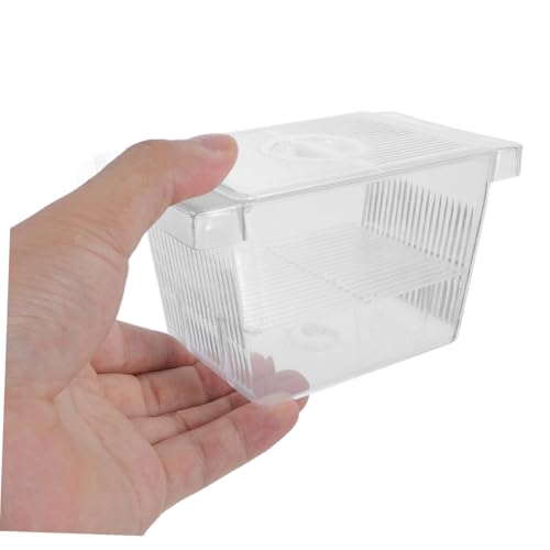Hemoton 4pcs Floating Betta Fish Incubator Box Separator Breeder Box for Fish Tank Fry Breeding Case for Aquarium