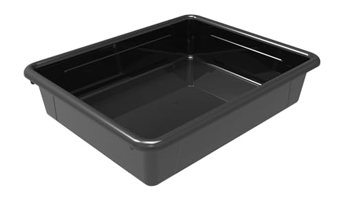 Storex Storage Tray, Letter Size, 10 x 13 x 3 Inches, Black (1 Tray only) - size: 13" x 10" x 3"