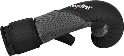 MaxxMMA Neoprene Washable Heavy Bag Gloves - Boxing Punching Training - color: Black, size: Large-X-Large