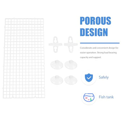 ARTIBETTER Aquarium Divider Panels Set with 10 Suction Cups, 30x15cm Fish Tank Isolation Board for Breeding Separation and Juvenile Fish Tank Partition
