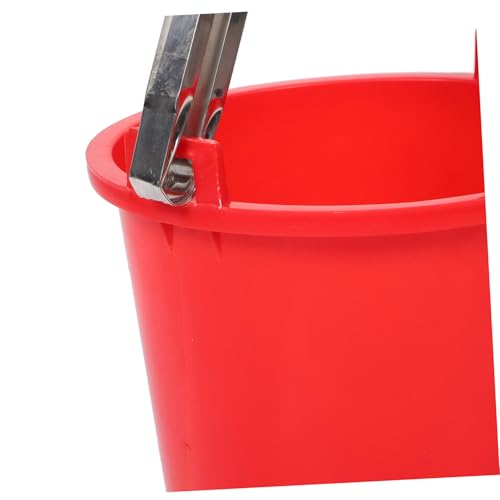 Ciieeo Gardening Water Bucket Pail with Handle Multipurpose Water Container for Farming Cat Washing and Irrigation Red with Stand