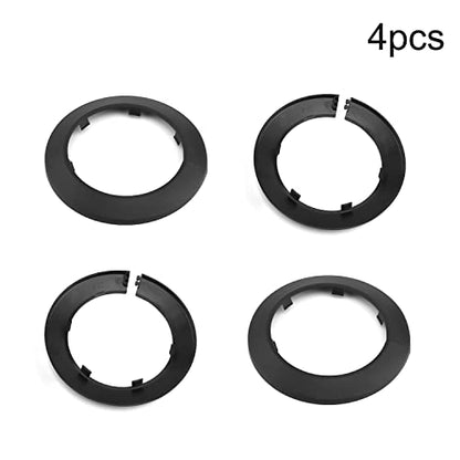 4Pcs PP Plastic Flange Pipe Cover - Black Escutcheon Collar for 3.5" Radiator Pipe Decoration - size: 3.5inches pipe Dia