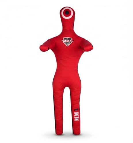 MMA Sports Brazilian JIU Jitsu Grappling Submission Throwing Dummy Punching Heavy Bag Kick Boxing Dummies UNFILLED - color: Red-3, size: 6ft, style: Standing