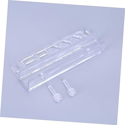Totority Acrylic Aquarium Tool Holder for Water Plants Wall-Mounted Storage Rack for Fish Tank Maintenance Multiple Tool Slots for Scissors and Tweezers
