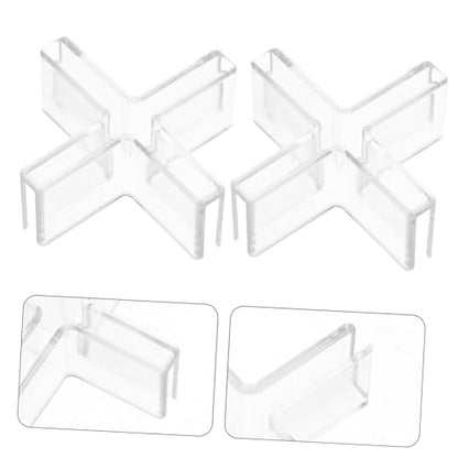 Healifty Glass Fixing Clamps for Aquarium Decor 10pcs Plastic Brackets Slots Fish Tank Lid Clips for Quick Installation