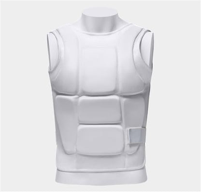 Karate Sparring Vest Taekwondo Chest Protector Black White - color: White, size: X-Large