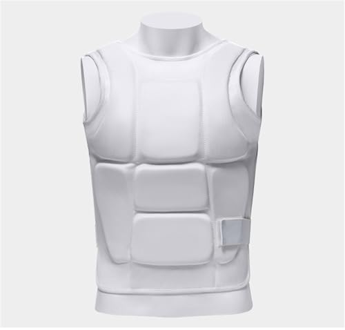 Karate Sparring Vest Taekwondo Chest Protector Black White - color: White, size: Small