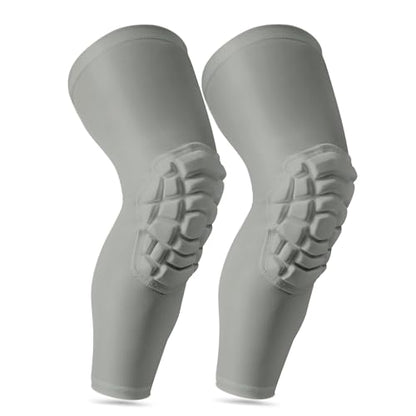 Knee Pads Compression Leg Sleeve Wrestling Volleyball Football Knee Pads, Knee Compression Sleeve for Youth Adult, 1 pair of Knee Sleeves ((#1) Gray-2pcs,XXLarge) - color: (#1) Gray-2pcs, size: XX-Large