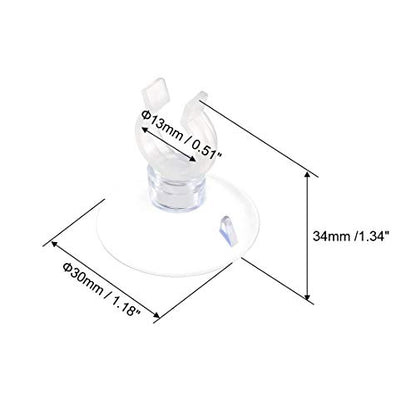 uxcell Aquarium Suction Cup Clips Airline Tube Holders Clamps for Fish Tank Clear 13mm 20Pcs - size: 13mm