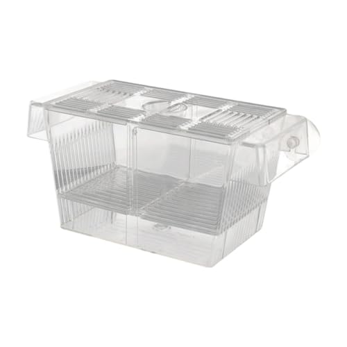 predolo Aquarium Hatching Box for Fish Breeding with Suction Cups for Betta Guppy, L - size: L