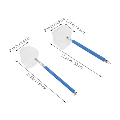 Toyvian 2pcs Mini Telescopic Shrimp Net and Fish Tank Catcher Net with Extendable Stainless Steel Handle Lightweight Mesh for Small Aquariums and Betta Fish Maintenance