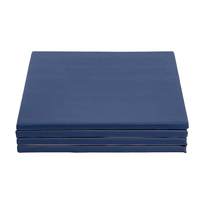 ECR4Kids SoftZone Play Patch Activity Mat Squares, 4-Pack, Navy - color: Navy