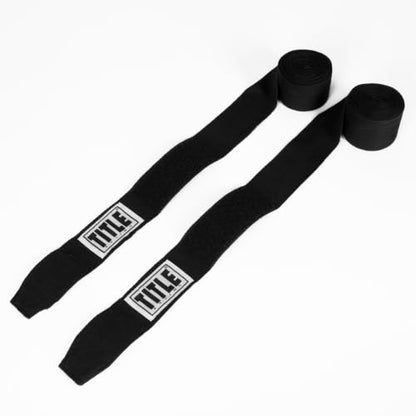TITLE Boxing Traditional Weave Hand Wraps (Single Pair) - color: Black