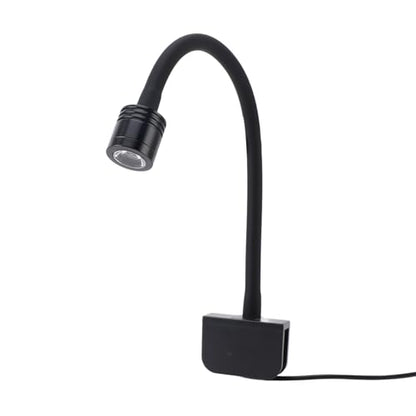 Omabeta LED Aquarium Clamp/Holder On Light High Brightness for 3‑6 Gallons Fish Tank, Small Clamp Aquarium Light for Freshwater Saltwater Aquariums, Aluminum Alloy, Silicone Soft Tube (White)
