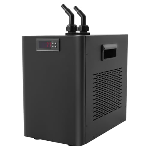 15/42 Gallon Aquarium Chiller, 1/10 HP Fish Tank Water Cooler Special Quiet Design Refrigeration Compressor for Axolotl Coral Jellyfish (160L/42Gallon) - size: 160L/42Gallon