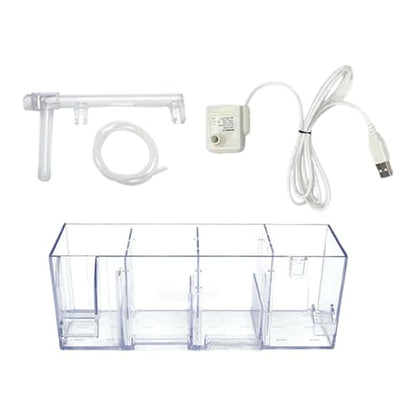 Fish Tank Filter Box Water Purifier Aquarium Accessories Waterfall Increase Easy to Install Aquarium Hang on Filter, B
