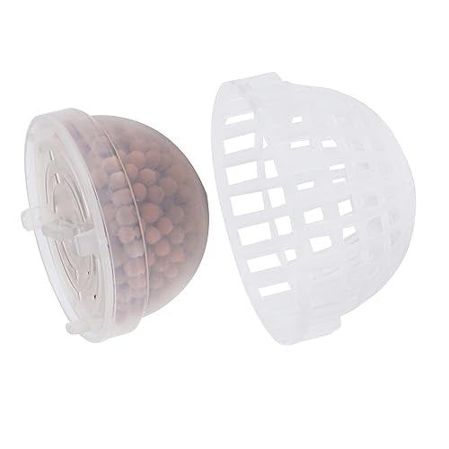 Aquarium Moss Ball Holder Submerged Plastic Fish Tank Moss Minerals Ball Holder for Shrimps to Hide and Breed Transparent Plastic Material Size 5x3.5cm