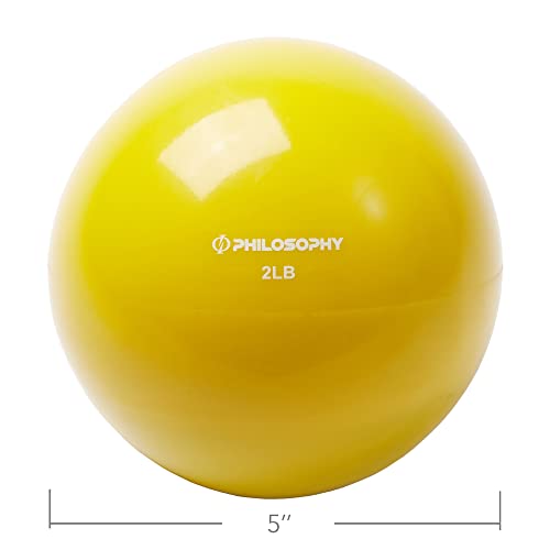 Philosophy Gym Toning Ball - Soft Weighted Mini Medicine Ball - style: 2 LB
