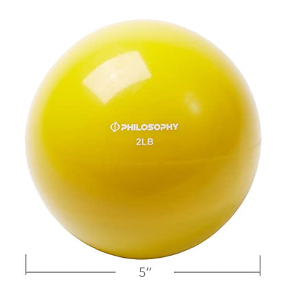 Philosophy Gym Toning Ball - Soft Weighted Mini Medicine Ball - style: 2 LB