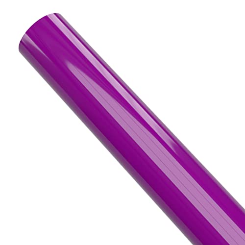 PVC Pipe, 1/2" Size, (0.840" Actual OD) Sch 40 Furniture Grade, Purple (40"L x 3-Pack) DIY Structural for Greenhouse, Garden, Dog Agility and Maker Projects - P012FGP-PU-40x3