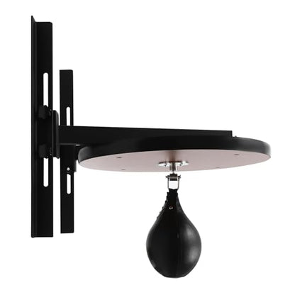 Speed Bag Platform Speed Bag Boxing Kit for Adults Height Adjustable Wall-Mounted Heavy Duty Boxing Training Equipment 360° Rotatable Speed Ball with Punching Ball Fits Home Gym Workout - color: Black Simple Version