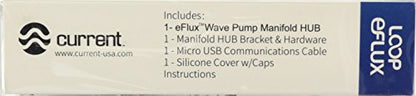 Current USA eFlux Wave Pump Blue Manifold HUB (Connects Up to 3 eFlux Wave Pumps) Control LOOP Pumps LED Indicator Light, IC Protection, Blue Silicone Splash Guard (1685)