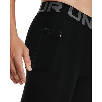 Under Armour Men's Armour Heatgear Compression Shorts - color: Black (001)/Pitch Gray, size: Small