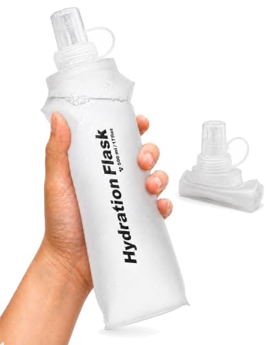 500ml Soft Flask Collapsible Water Bottle, White