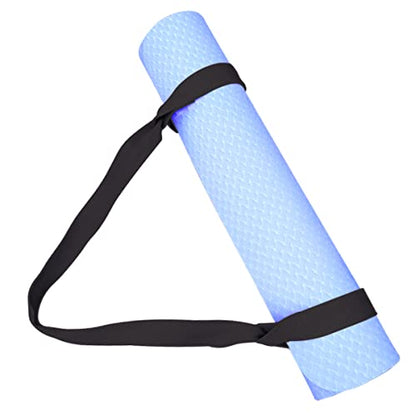 Tenalleys 1Pcs Adjustable Yoga Mat Strap Multi-Purpose Straps Easy-Cinch Yoga Mat Sling - color: Black
