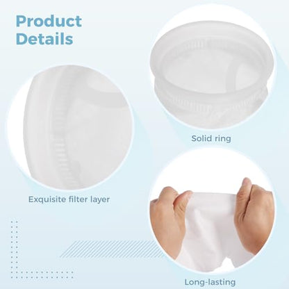 16 Pack 4 Inch Ring Filter Socks 200 Micron, Aquarium Felt Filter Bags 4 Inch Ring 15 Inch Long, Sump Aquarium Mesh Filter Sock for Saltwater Freshwater, Fine Micro Fish Tank Filter Socks