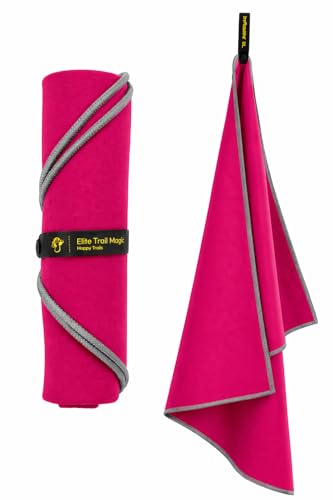 Backpacking Ultralight Quick Dry Microfiber Soft Fast Drying Hand and Face Towel Wash Cloth Camping Yoga Hiking Active Lifestyle (Magenta, Medium16x28) - color: Magenta, size: Medium