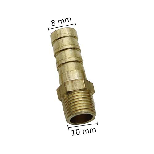Spray Water Connection Brass 1/8" Female/Male Thread To 6/8/10mm Pagoda Connector Aquarium Adapter Water Hose Connector Gas Soft Tube (Color : Gold)
