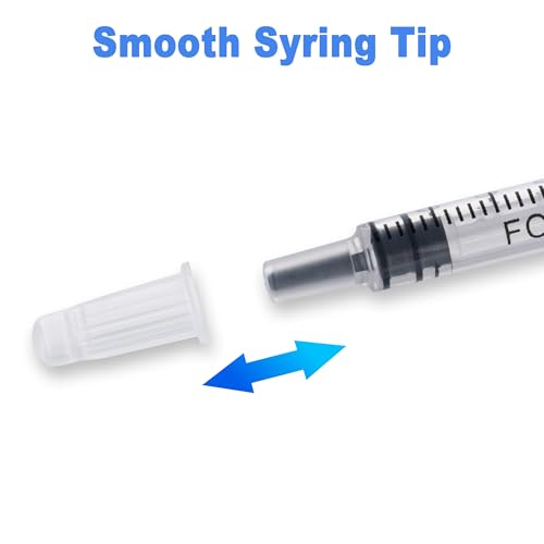 12pack 1ml Syringes Without Needle Plastic for Liquid, Measuring, Ink Refilling, Oil, Liquids Glue Applicator, With Cap