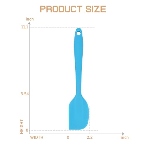 Silicone Spatula, 11 inch Large Rubber Spatulas Heat Resistant Non-Stick Flexible Kitchen Spatulas with Stainless Steel Core Scraper for Cooking, Baking, Mixing Tool (4-Piece)