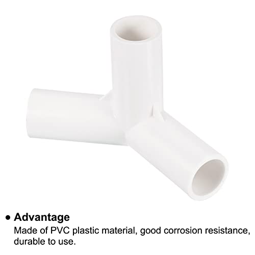 PATIKIL 20mm PVC Pipe Fittings, 2 Pack 3 Way Elbow Water Tubing Joint Connectors Adapters for Garden Irrigation Home Aquarium