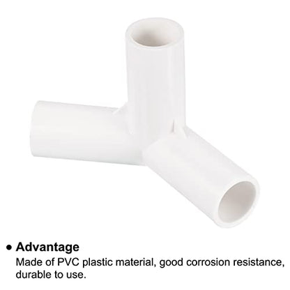 PATIKIL 20mm PVC Pipe Fittings, 2 Pack 3 Way Elbow Water Tubing Joint Connectors Adapters for Garden Irrigation Home Aquarium