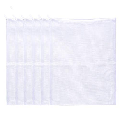 Aquarium Filter Bags Large - Reusable Fish Tank Filter Media Mesh Bags with Plastic Zipper (14 x 18 inch (6 Pack)) - size: 14 x 18 inch (6 Pack)