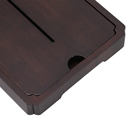 Water Storage Tea Tray, Chinese Drinks Drainage Box Decorative Household Tea Serving Board Large Capacity Detachable Teaware for Kitchen Cafe Office (S)