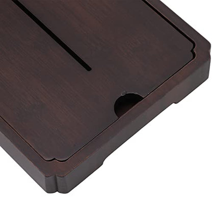 Water Storage Tea Tray, Chinese Drinks Drainage Box Decorative Household Tea Serving Board Large Capacity Detachable Teaware for Kitchen Cafe Office (S)