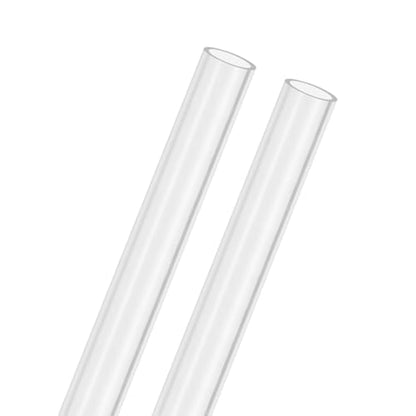 M METERXITY 2-Pack Clear Rigid Acrylic Pipe, 17mm[0.67"] ID x 21mm[0.83"] OD Plastic Round Tube for Water Cooling System/Lamps/Fountains/Aquariums/Display Stand, Acrylic Tubing [305mm/12IN] - size: 17mm ID x 21mm OD
