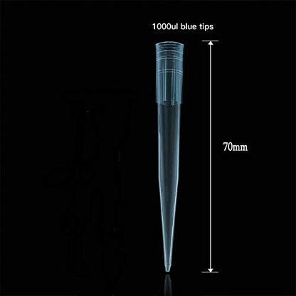 1000ul Pipette Tips - Universal Pipette Tips - Racked,RNase/DNase Free & Pyrogen Safe, 96 Tips/Rack Pk x 10 Racks（960 Tips） - size: 1000ul - Blue