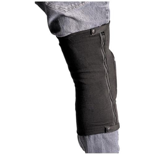 Klein Tools 60628 Tough-Flex Knee Sleeves for Work, Construction, Low-Profile Sleeve with Zipper, Gel-Like Foam, Black, S/M - size: S/M