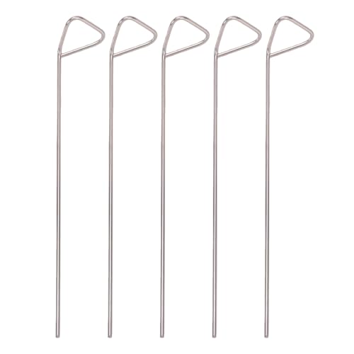 Pssopp Bacterial Spreader Stainless Steel Cell Spreader 5 Pack Triangular Head Reusable Autoclavable for Agar Plating Petri Dish Microbiology Labs Students Technicians