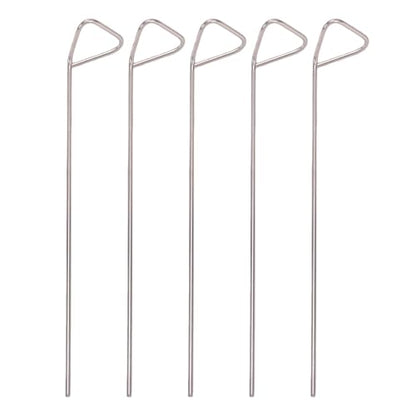 Pssopp Bacterial Spreader Stainless Steel Cell Spreader 5 Pack Triangular Head Reusable Autoclavable for Agar Plating Petri Dish Microbiology Labs Students Technicians