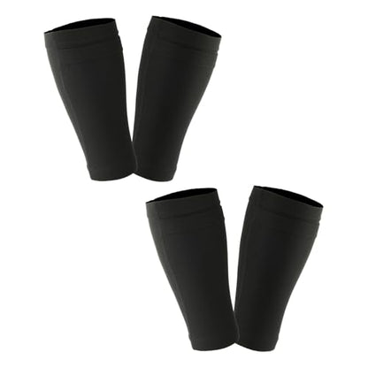 Cosmos 2 Pairs Shin Guard Sleeves Soccer Guard Sleeves for Soccer Sports, Black Color