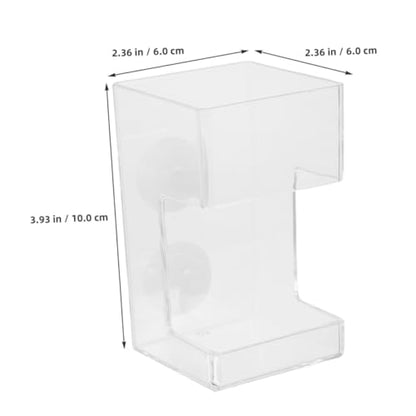 BESPORTBLE Fish Tank Feeding Tube and Food Dispenser with Suction Cup Large Square Aquarium Feeder for Precise Submerged Feeding Anti-Scattering Fish Food Holder for Shrimp and Tropical