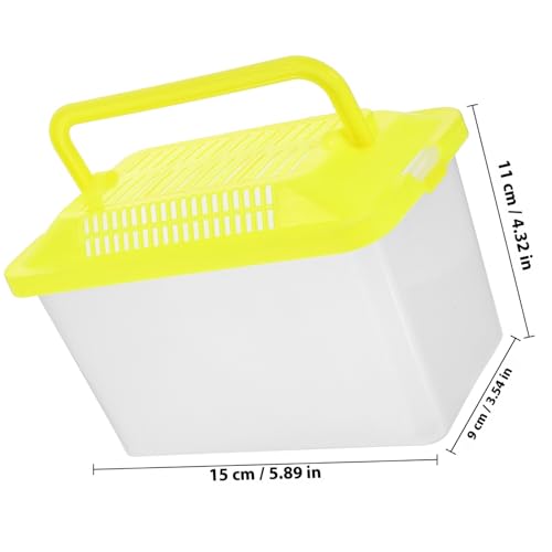 Abaodam Turtle Habitat and Fish Breeding Tank, Sturdy Pp Plastic Transport Box 15x9x11cm, Portable Aquarium for Small Reptiles and Goldfish Housing