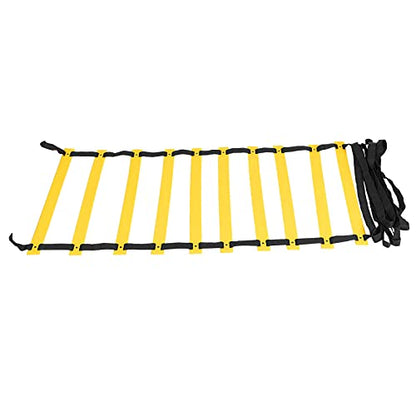 Gavigain Polypropylene Training Agility Speed Ladder Stairs Footwork for Soccer Fitness Accessory - color: black rope