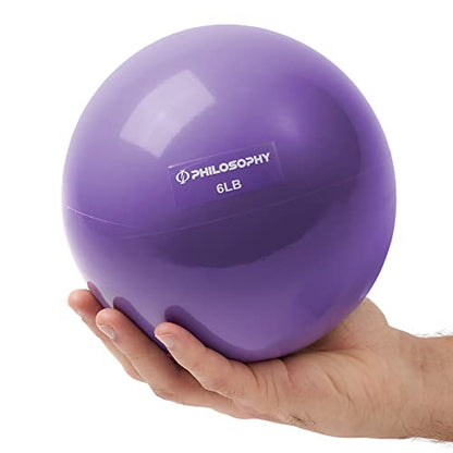 Philosophy Gym Toning Ball - Soft Weighted Mini Medicine Ball - style: 6 LB